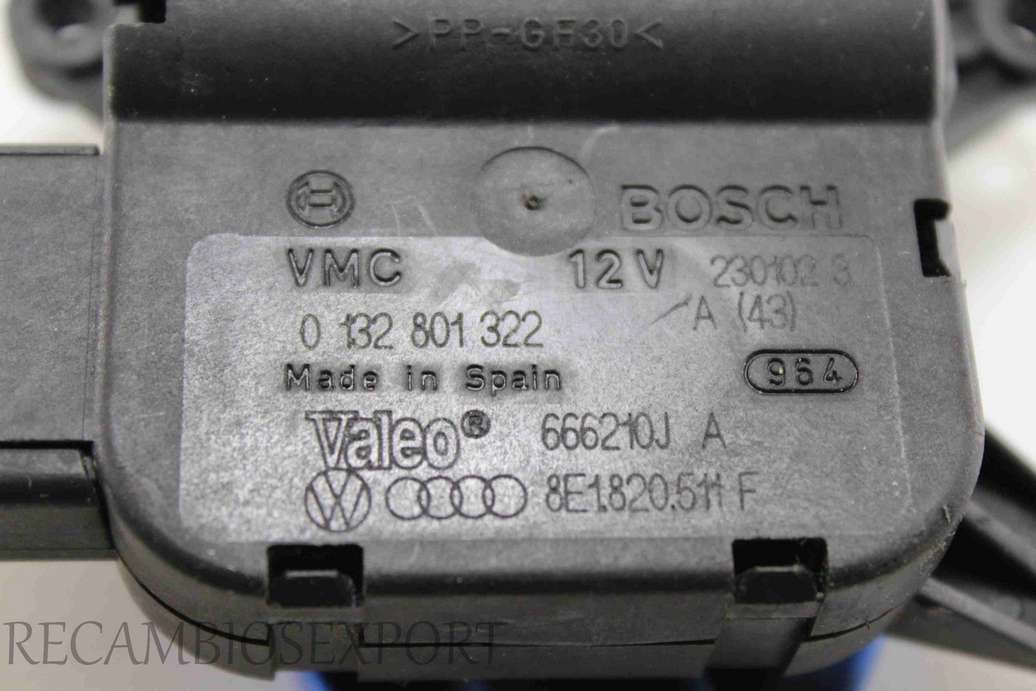 Servomotor de calefaccion Audi A4 8E B7 666210JA 666210J A 8E1820511F 8E1.820.511 F Bosch 0132801322 0 132 801 322 - foto 2