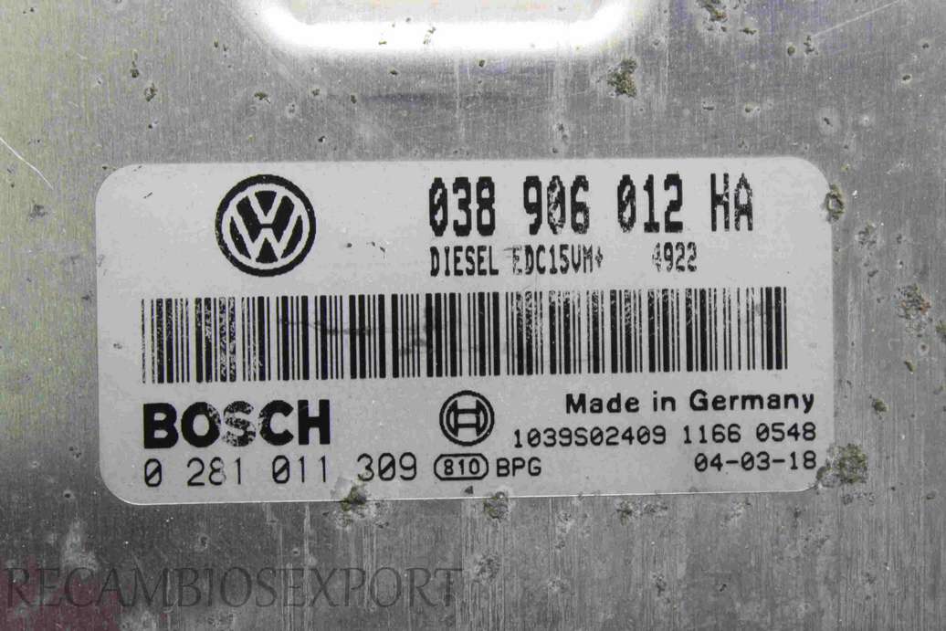 Centralita del motor Skoda Octavia 038906012HA 038 906 012 HA Bosch 0281011309 0 281 011 309 - foto 2