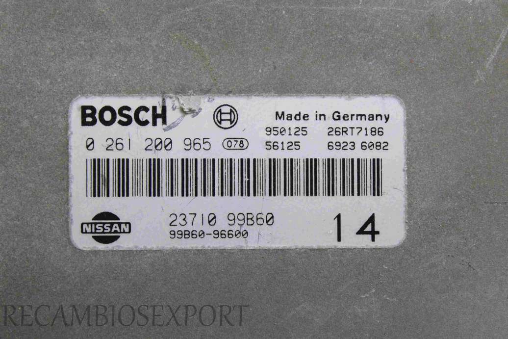 Centralita del motor Nissan Micra 2371099B60 23710-99B60 99B6096600 99B60-96600 Bosch 0261200965 0 261 200 965 - foto 2
