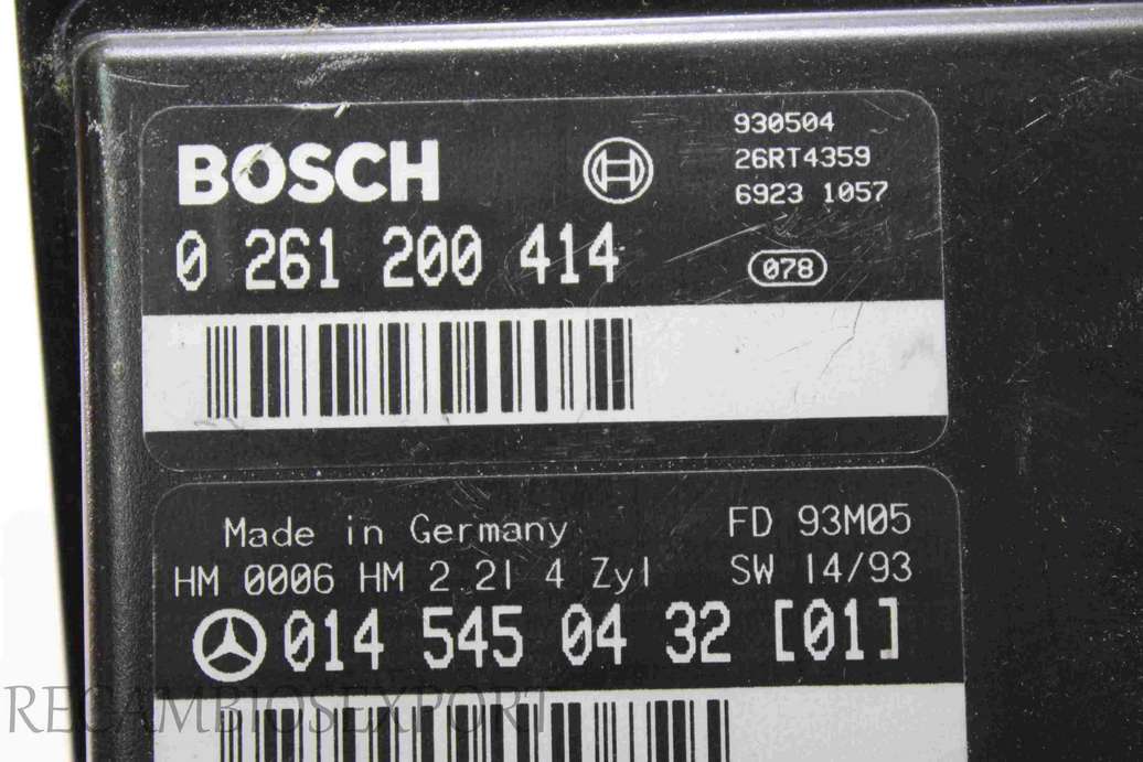 Centralita del motor Mercedes W202 014545043201 0145450432 01 014 545 04 32 01 Bosch 0261200414 0 261 200 414 - foto 2