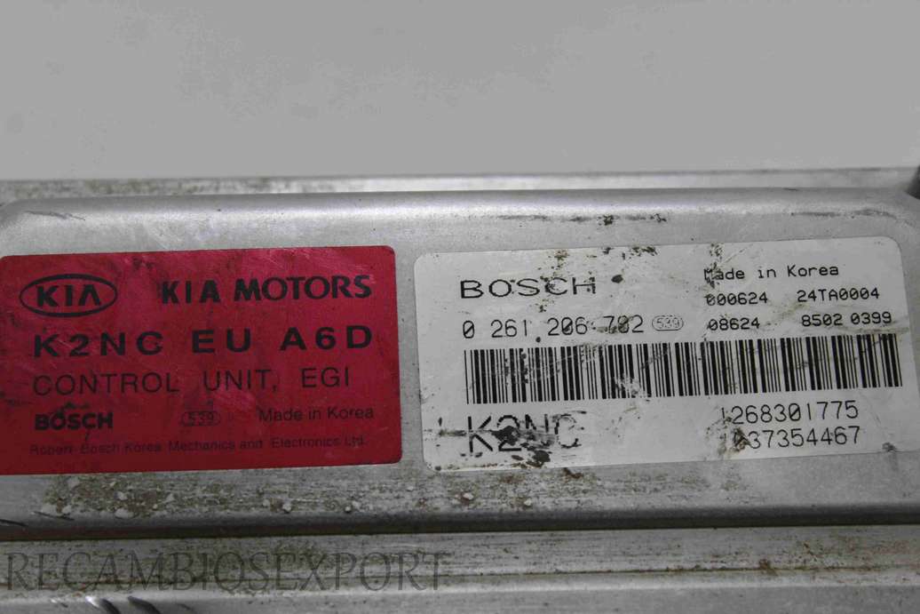 Centralita del motor Kia Spectra Shuma K2NCEUA6D K2NC EU A6D Bosch 0261206702 0 261 206 702 1268301775 - foto 2