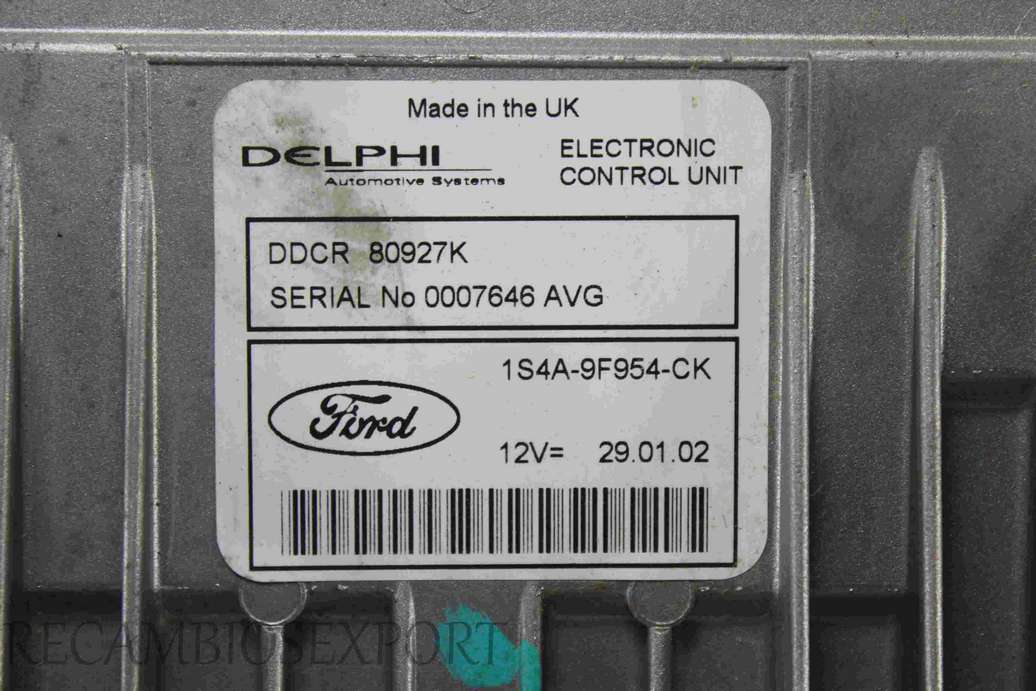 Centralita del motor Ford Focus 1S4A9F954CK 1S4A-9F954-CK DDCR 80927K Delphi 0007646 AVG - foto 2