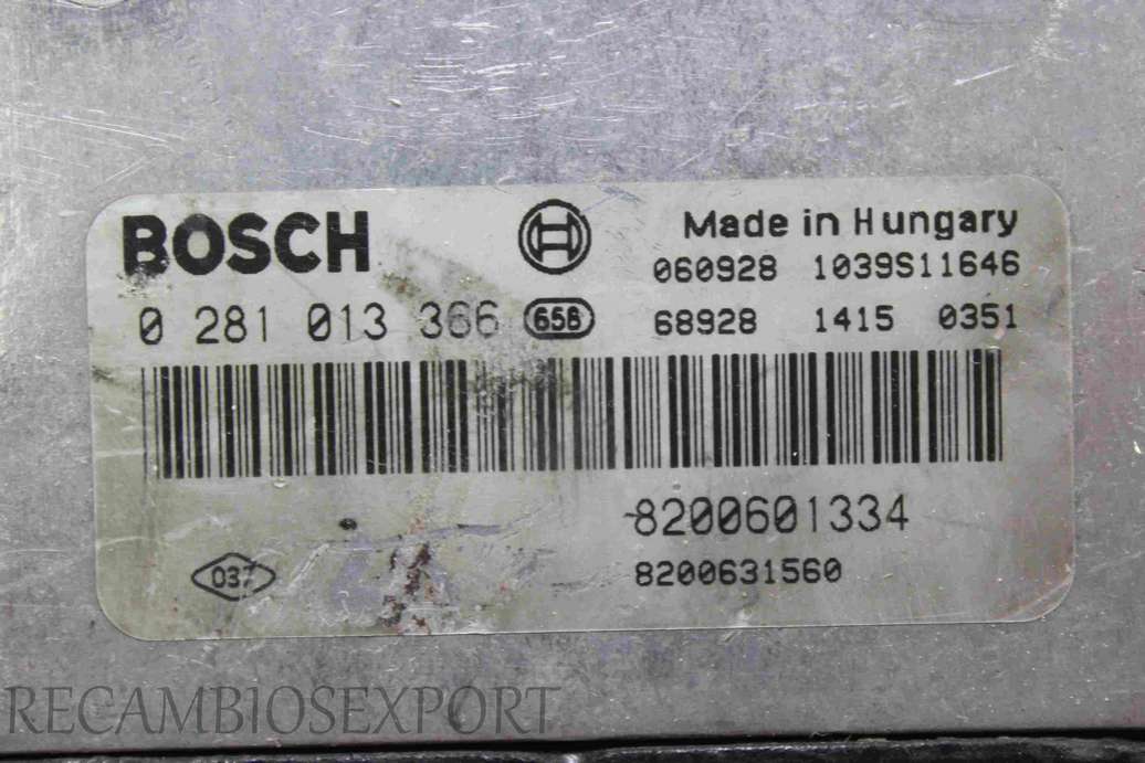 Centralita del motor Renault Scenic 8200601334 8200631560 Bosch 0281014353 0 281 014 353 - foto 2