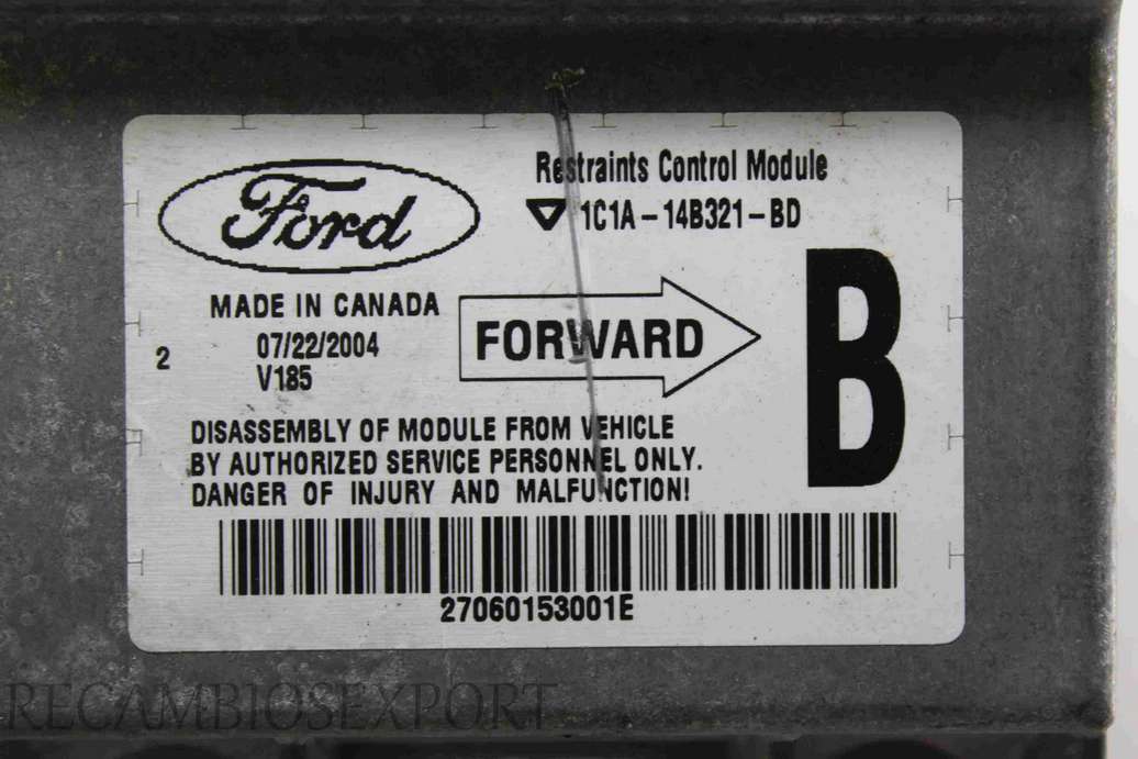 Centralita de airbag Ford Transit 1C1A14B321BD 1C1A-14B321-BD - foto 2