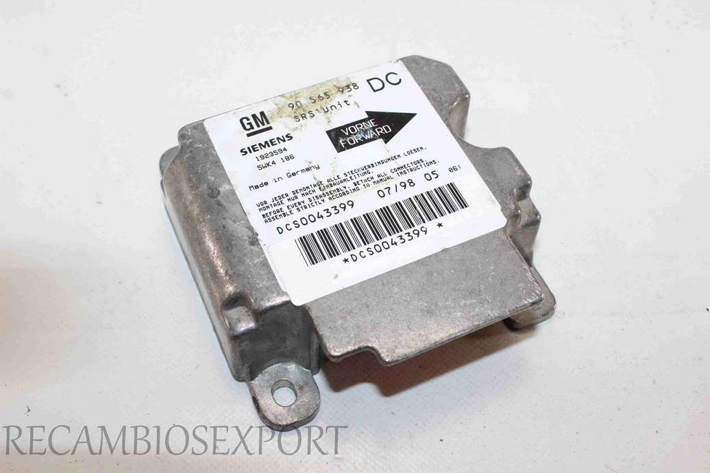 Centralita de airbag Opel Omega B 90565938DC 90 565 938 DC 90565938 Siemens 5WK4186 5WK4 186 1923594 - foto 1