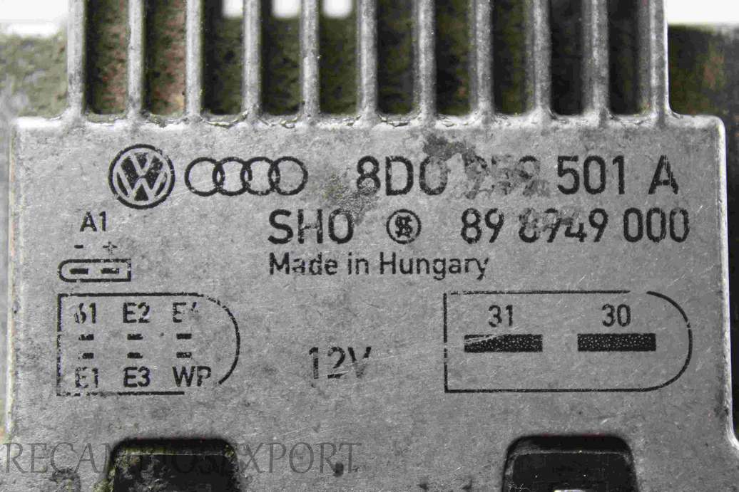 Regulador del ventilador Audi A4 VW Passat 8D0959501A 8D0 959 501 A SHO898949000 SHO 898949000 - foto 2