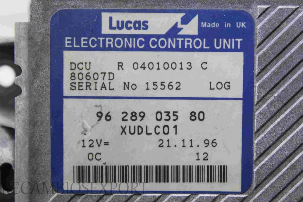 Centralita del motor PSA 9628903580 R04010013C R 04010013 C XUDLC01 Lucas - foto 2