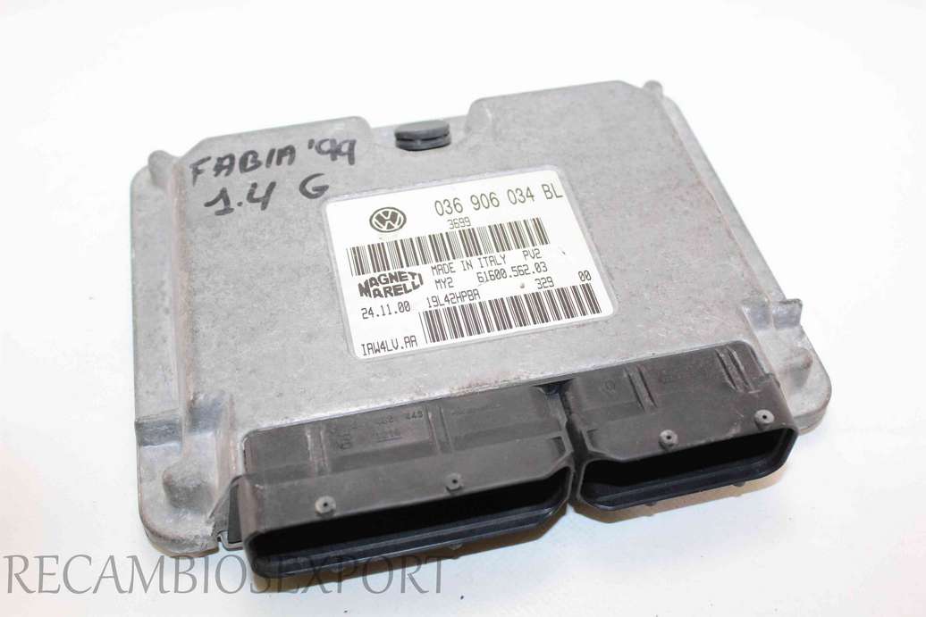 Centralita del motor Skoda Fabia 036906034BL 036 906 034 BL Magneti Marelli 6160056203 61600.562.03 IAW4LVAA IAW4LV.AA - foto 1