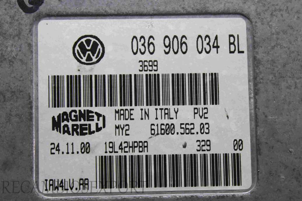 Centralita del motor Skoda Fabia 036906034BL 036 906 034 BL Magneti Marelli 6160056203 61600.562.03 IAW4LVAA IAW4LV.AA - foto 2