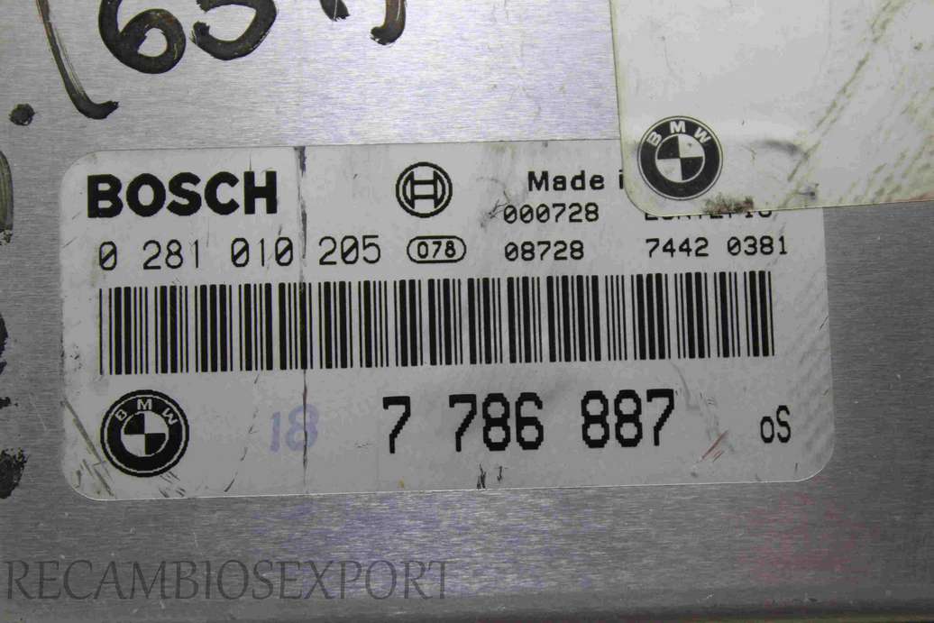 Centralita del motor BMW E46 7786887 7 786 887 Bosch 0281010205 0 281 010 205 - foto 2