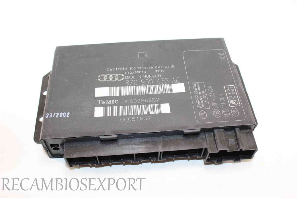 Centralita de confort Audi A2 8Z0959433AE 8Z0 959 433 AE Temic 00002662B2 - foto 1