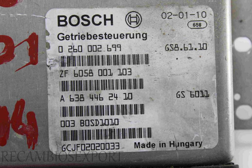 Centralita del motor Mercedes W638 A6384462410 A 638 446 24 10 Bosch 0260002699 0 260 002 699 - foto 2