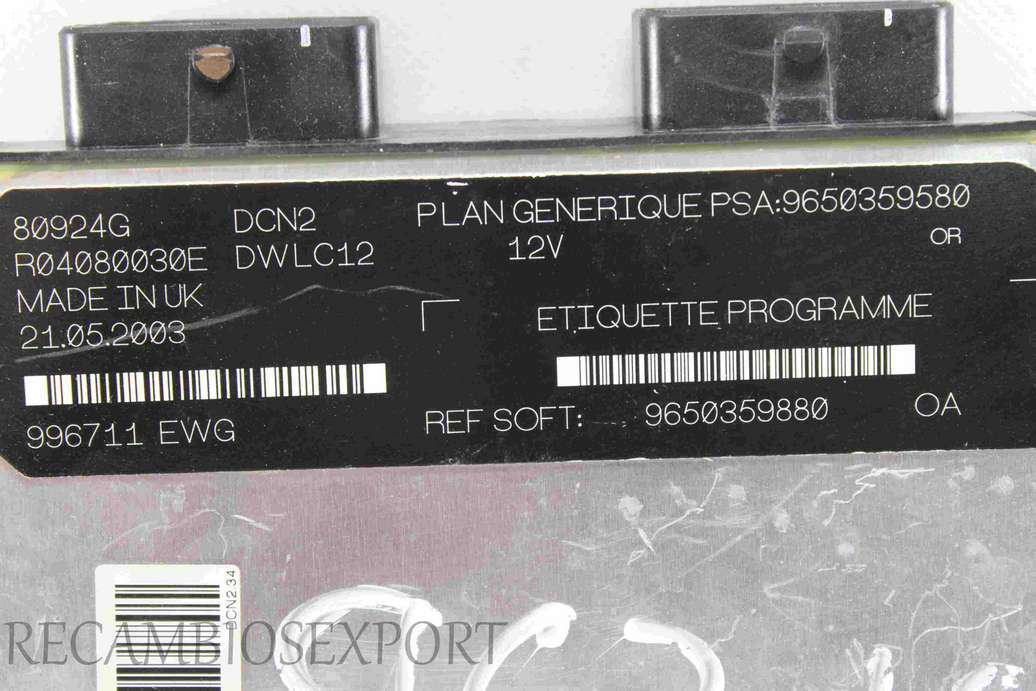 Centralita del motor Peugeot 206 207 9650359880 9650359580 R04080030E - foto 3