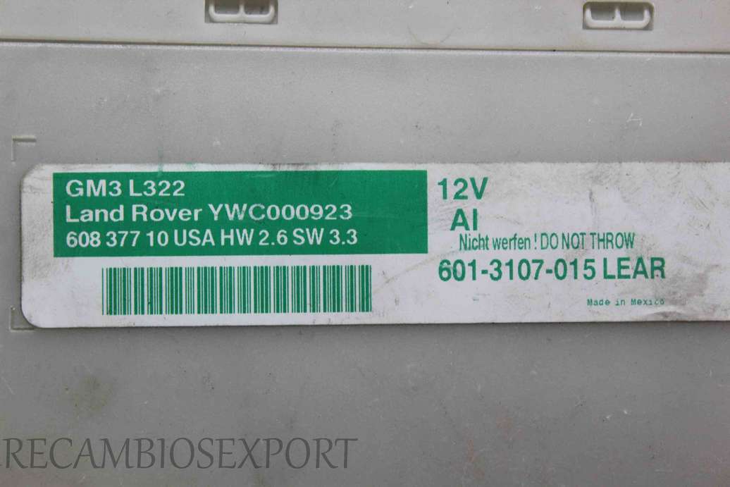 Modulo de control Range Rover Vogue YWC000923 6013107015 601-3107-015 60837710 608 377 10 - foto 2