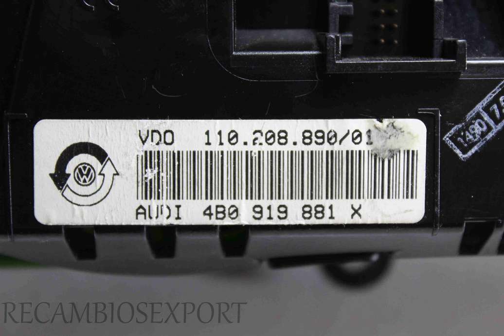 Cuadro de instrumentos Audi A6 B4 C5 4B0919881X 4B0 919 881 X VDO 110208890016 110.208.890/016 - foto 3