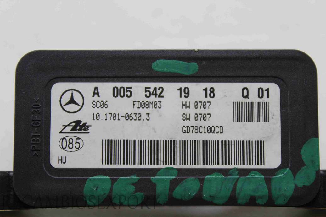 Sensor de guiñada Mercedes W204 A0055421918 A 005 542 19 18 Q01 ATE 10170106303 10.1701-0630.3 - foto 2