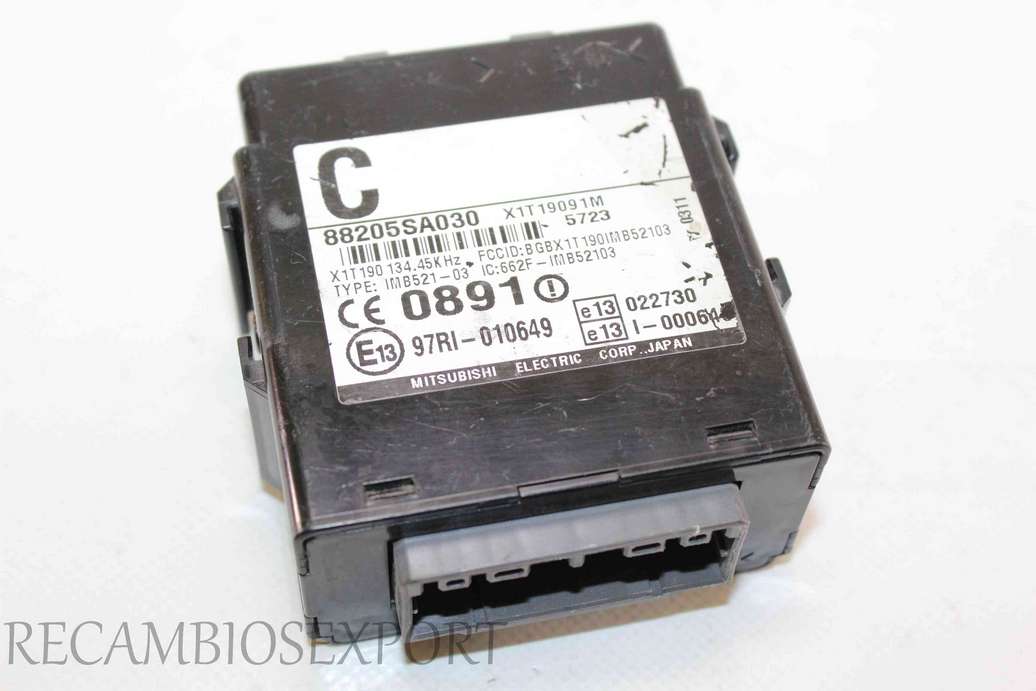 Módulo de control de inmovilizador Subaru Impreza 88205SA030 X1T19013445KHZ X1T 190 134.45K HZ 97RI010649 97RI-010649 X1T119091M - foto 1