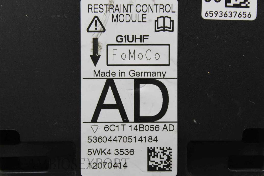 Centralita de airbag Ford Transit 6C1T14B056AD 6C1T 14B056 AD Siemens 5WK43536 5WK4 3536 - foto 2