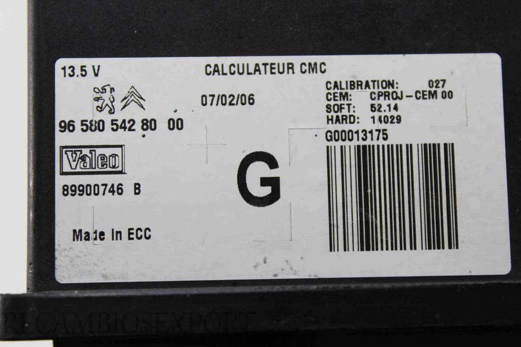 Modulo electronico Peugeot Citroen C4 965805428000 96 580 542 80 00 Valeo 89900746B 89900746 B - foto 2