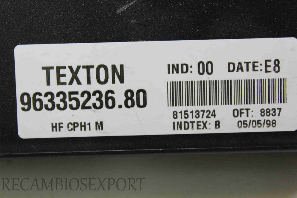 Centralita cierre centralizado Citroen Xsara 9633523680 96335236.80 Date E8 Texton Ind. B - foto 2