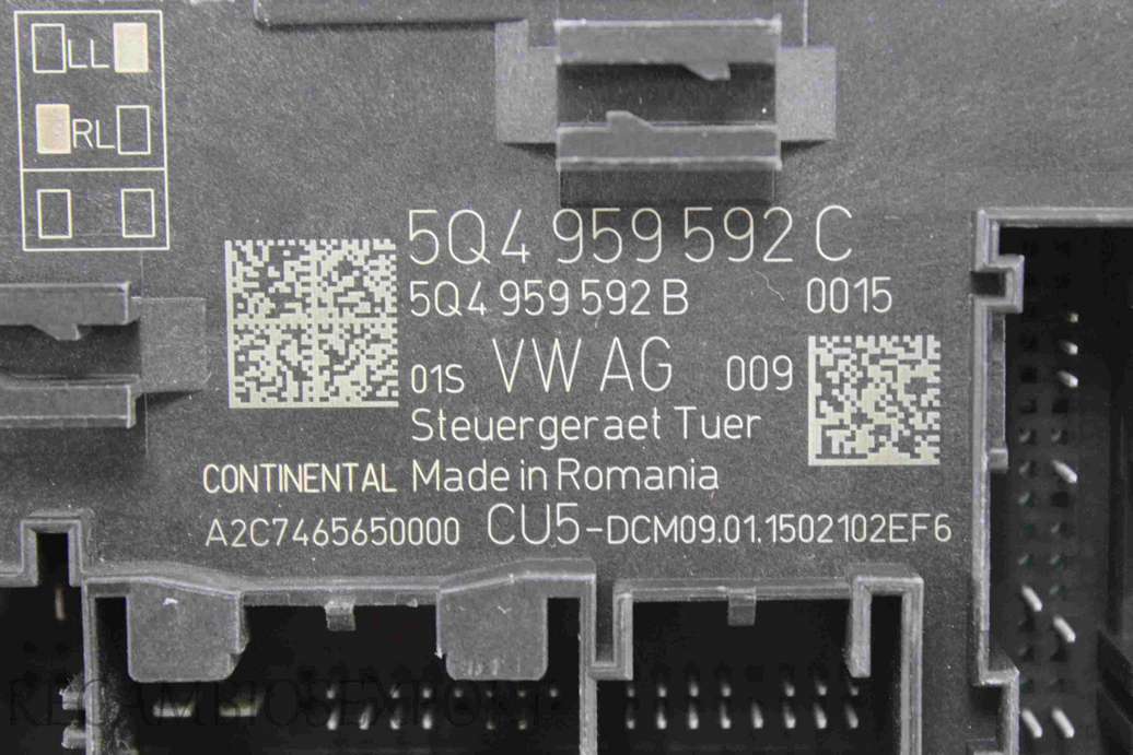Centralita de control puerta VW Golf Skoda Octavia Seat Leon 5Q4959592C 5Q4 959 592 C 5Q4959592B 5Q4 959 592 B - foto 2