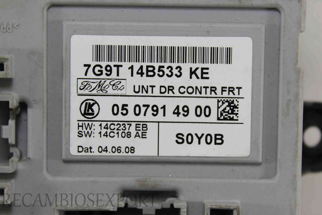 Modulo Ford Mondeo 7G9T14B533KE 7G9T 14B533 KE LK 0507914900 05 0791 49 00 - foto 2