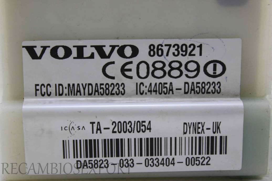 Sensor de alarma Volvo S40 S60 S80 S50 S70 XC90 8673921 - foto 2