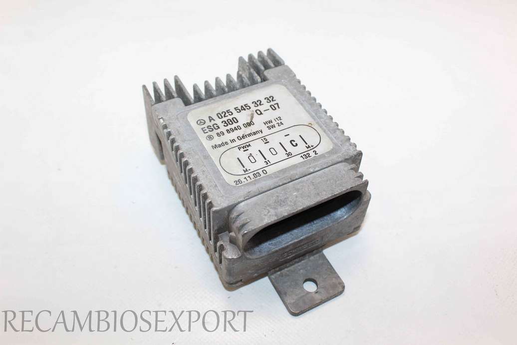 Centralita controlador del ventilador eléctrico Mercedes W168 A0255453232 A 025 545 32 32 ESG300 ESG 300 898940000 Q-07 - foto 1