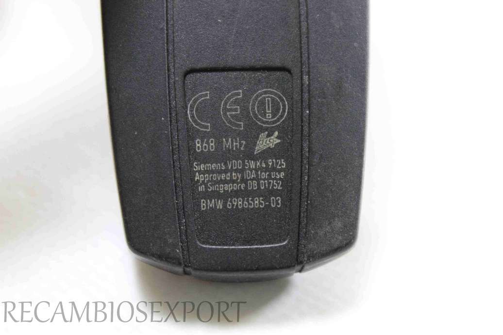 Llave de encendido BMW X1 E84 698658503 6986585-03 Siemens 5WK49125 5WK4 9125 - foto 3
