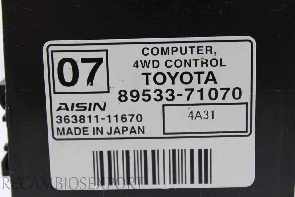Modulo control Toyota Hilux 8953371070 89533-71070 36381111670 363811-11670 - foto 2