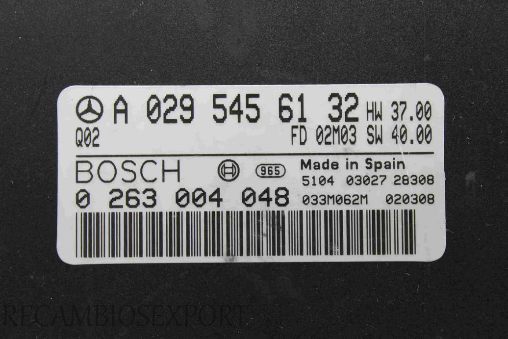 Centralita del motor Mercedes W215 W220 A0295456132 A 029 545 61 32 Bosch 0263004048 0 263 004 048 - foto 2