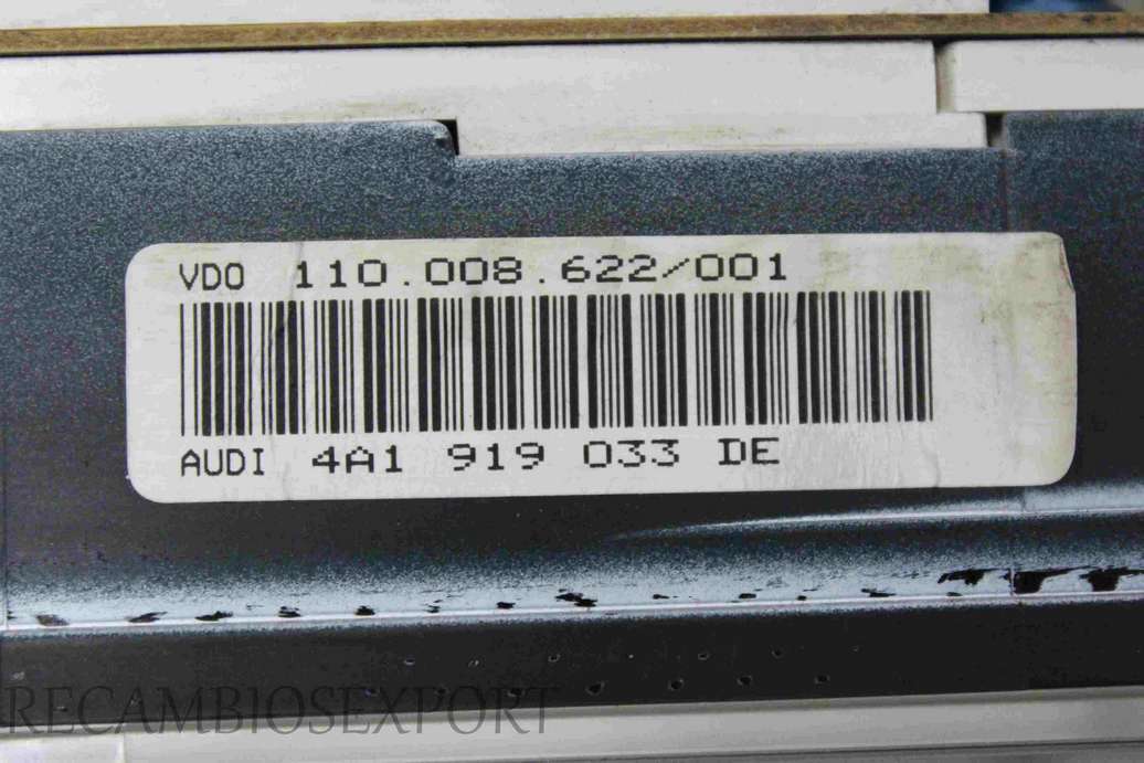 Cuadro de instrumentos Audi A6 100 C4 4A1919033DE 4A1 919 033 DE VDO 110008622001 110.008.622/001 - foto 3