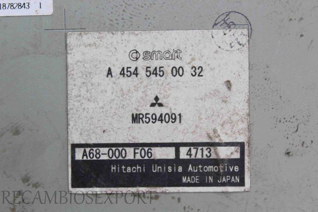 Centralita del motor Smart Hitachi MR594091 A4545450032 A 454 545 00 32 A68000F06 A68-000 F06 - foto 2