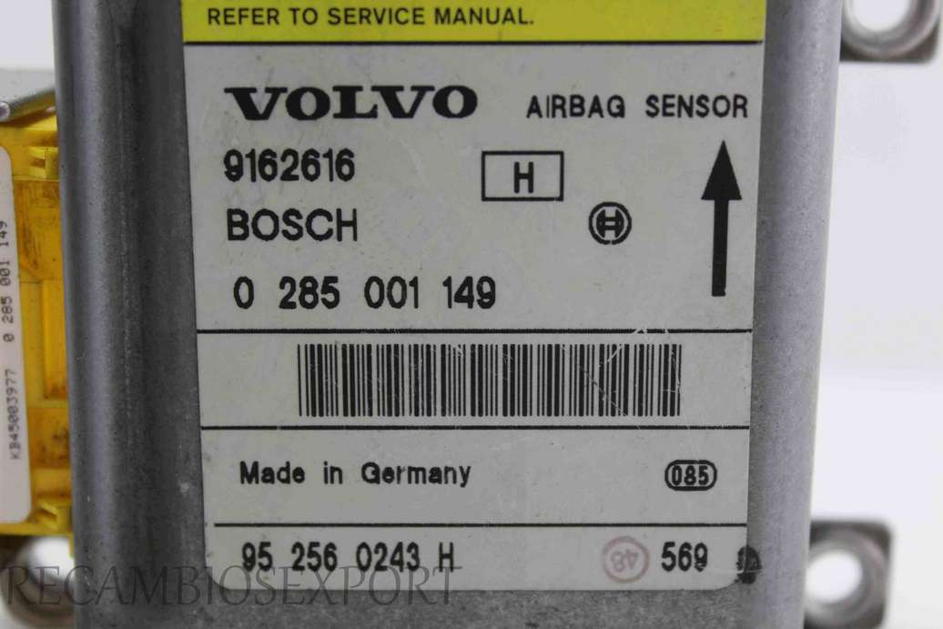 Centralita de airbag Volvo 940 9162616 Bosch 0285001149 0 285 001 149 - foto 2