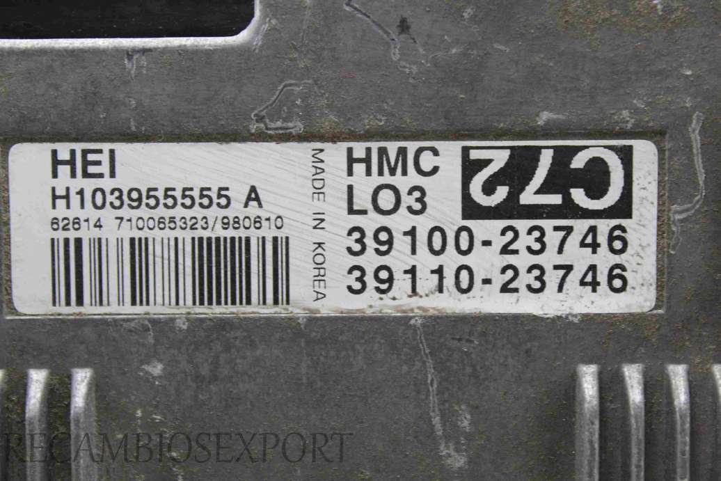 Centralita del motor Hyundai Lantra 3910023746 39100-23746 3911023746 39110-23746 HEI H103955555A H103955555 A - foto 2