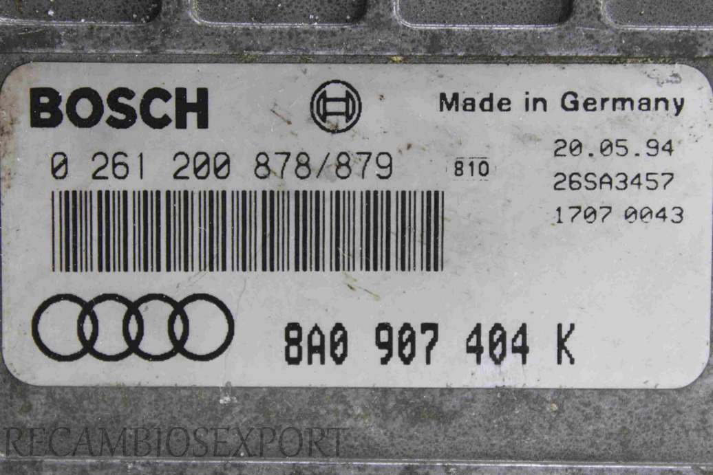 Centralita del motor Audi 80 90 8A0907404K 8A0 907 404 K 0261200878 0 261 200 878/879 - foto 2