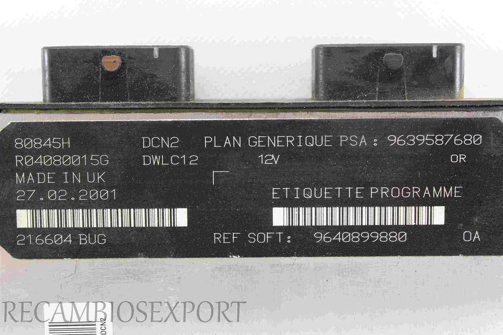 Centralita del motor Peugeot 206 R04080015G 9639587680 9640899880 - foto 2
