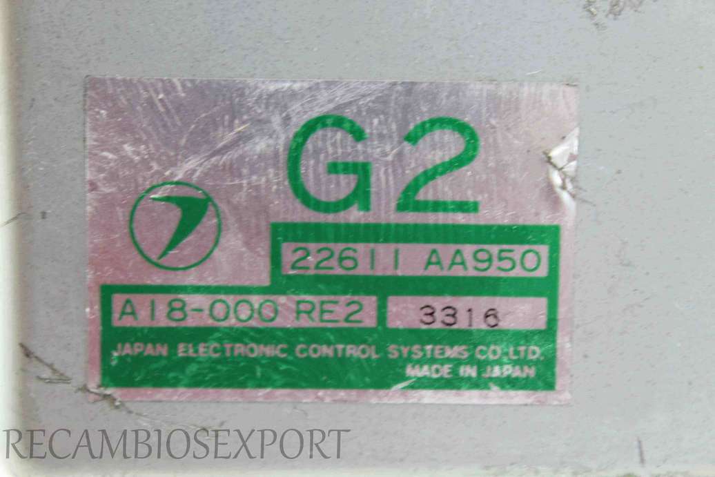 Centralita del motor Subaru Legacy Impreza 22611AA950 22611 AA950 A18000RE2 A18-000 RE2 - foto 2