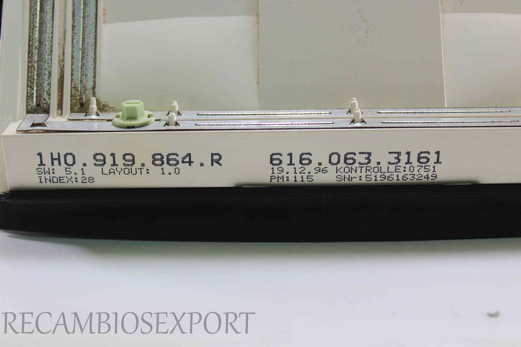 Cuadro de instrumentos VW Golf 3 1H0919864R 1H0 919 864 R 6160633161 616.063.3161 IND 28 - foto 2