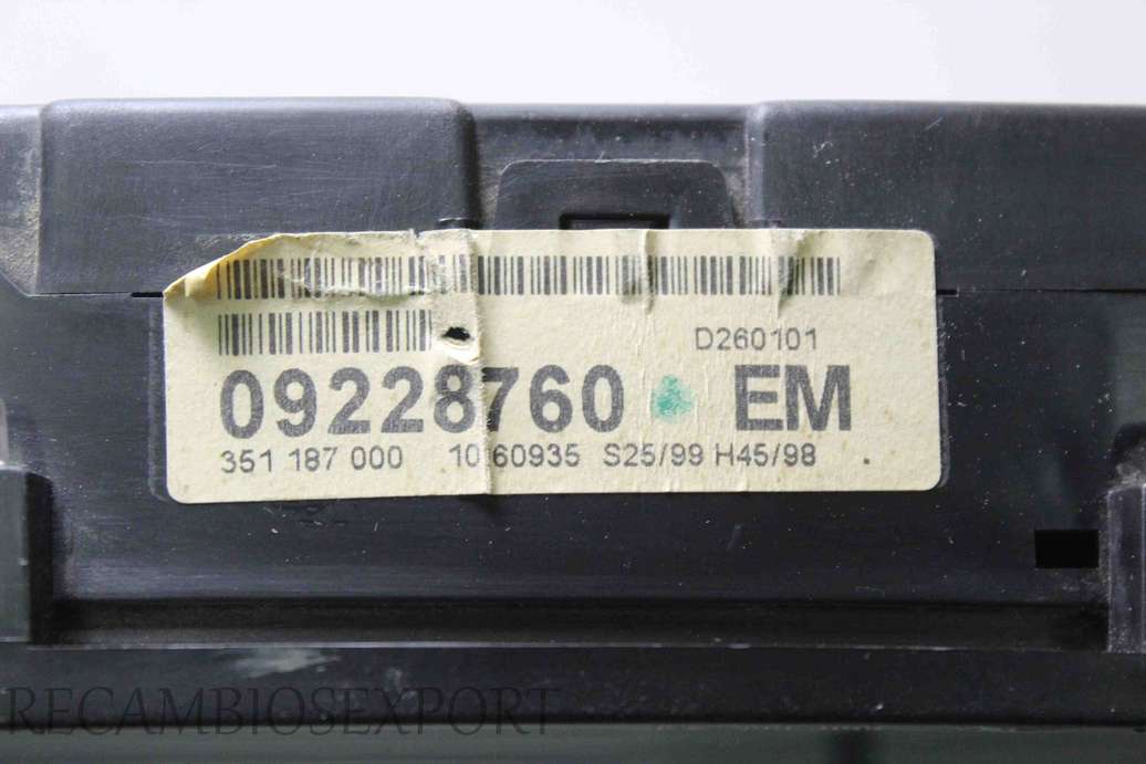 Cuadro de instrumentos Opel Astra G Zafira 09228760EM 09228760 EM 351187000 351 187 000 - foto 2