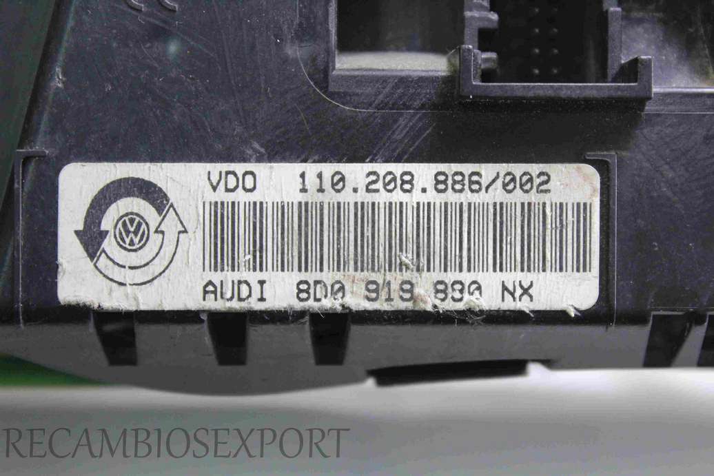 Cuadro de instrumentos Audi A4 B5 8D0919880NX 8D0919880 NX 8D0 919 880 NX 110208886002 110.208.886/002 - foto 2