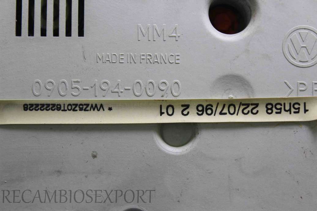 Cuadro de instrumentos Volkswagen Passat 09051969906 0905 196 9906 09051940090 0905-194-0090 - foto 3