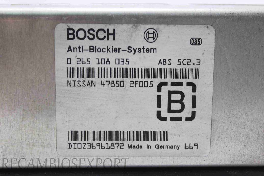 Centralita ABS Nissan Primera 478502F005 47850 2F005 Bosch 0265108035 0 265 108 035 - foto 2