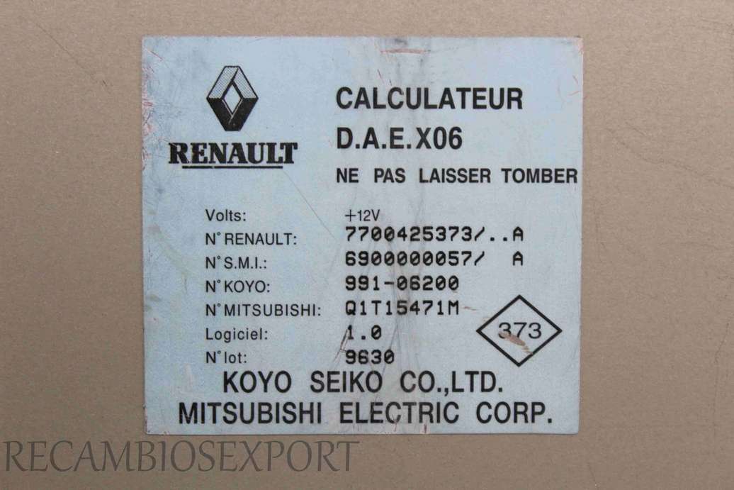 Centralita direccion Renault Twingo 7700425373A 7700425373..A 6900000057A 6900000057 A Q1T15471M - foto 2