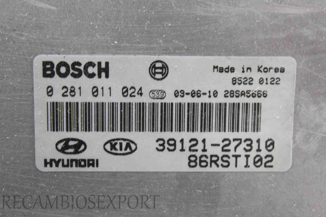 Centralita del motor Kia Carens Hyundai Santa 3912127310 39121-27310 86RSTI02 Bosch 0281011024 0 281 011 024 - foto 2