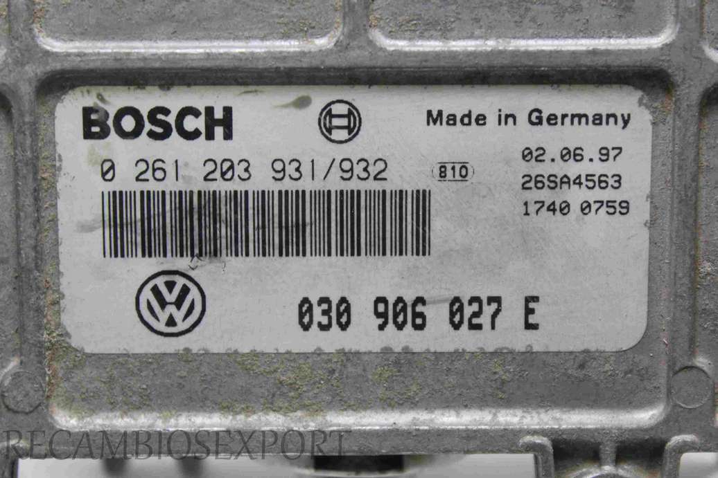 Centralita del motor Volkswagen Polo 030906027E 030 906 027 E Bosch  0261203931  0261 203 931/ 932 - foto 2