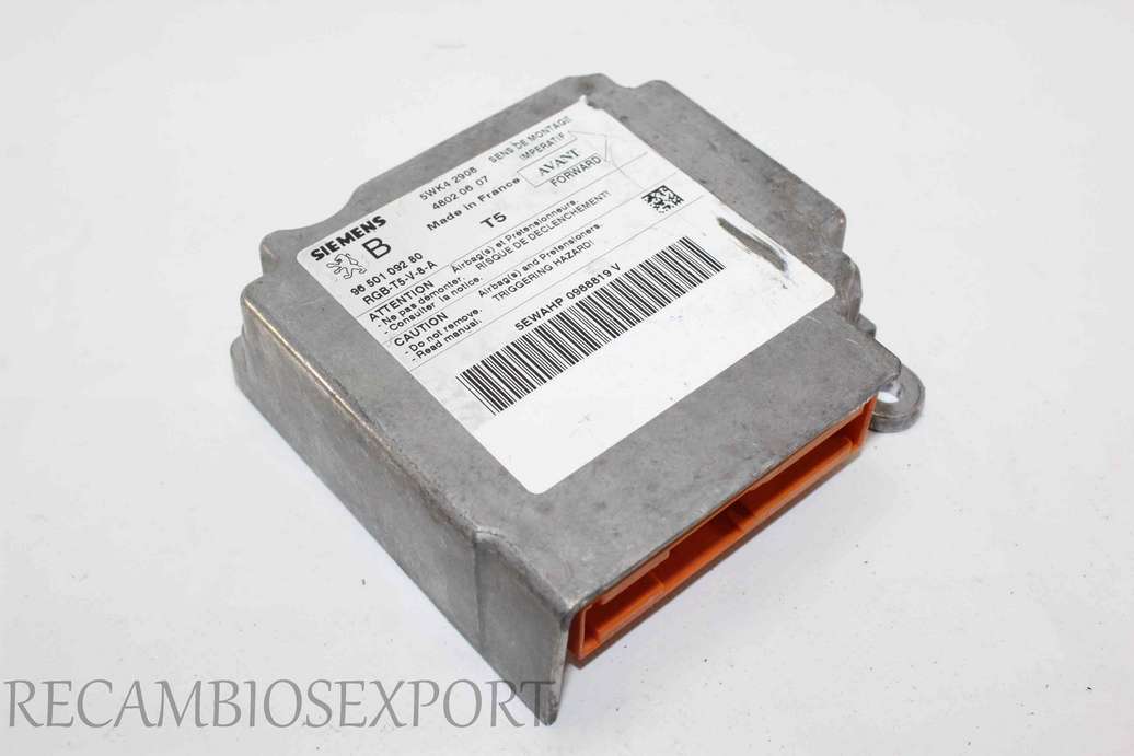 Centralita Airbag PEUGEOT 307 9650109280 96 501 092 80 SIEMENS 5WK42908 5WK4 2908 - foto 1