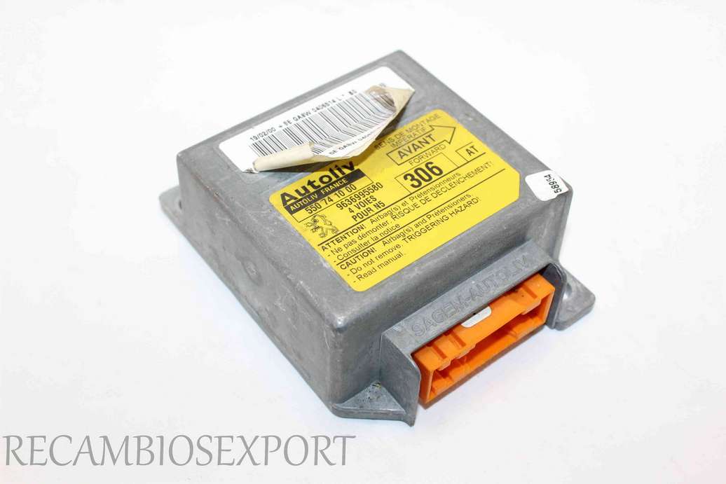 Centralita de airbag Peugeot 306 AT 9636995580 Autoliv 550741000 550 74 10 00 - foto 1
