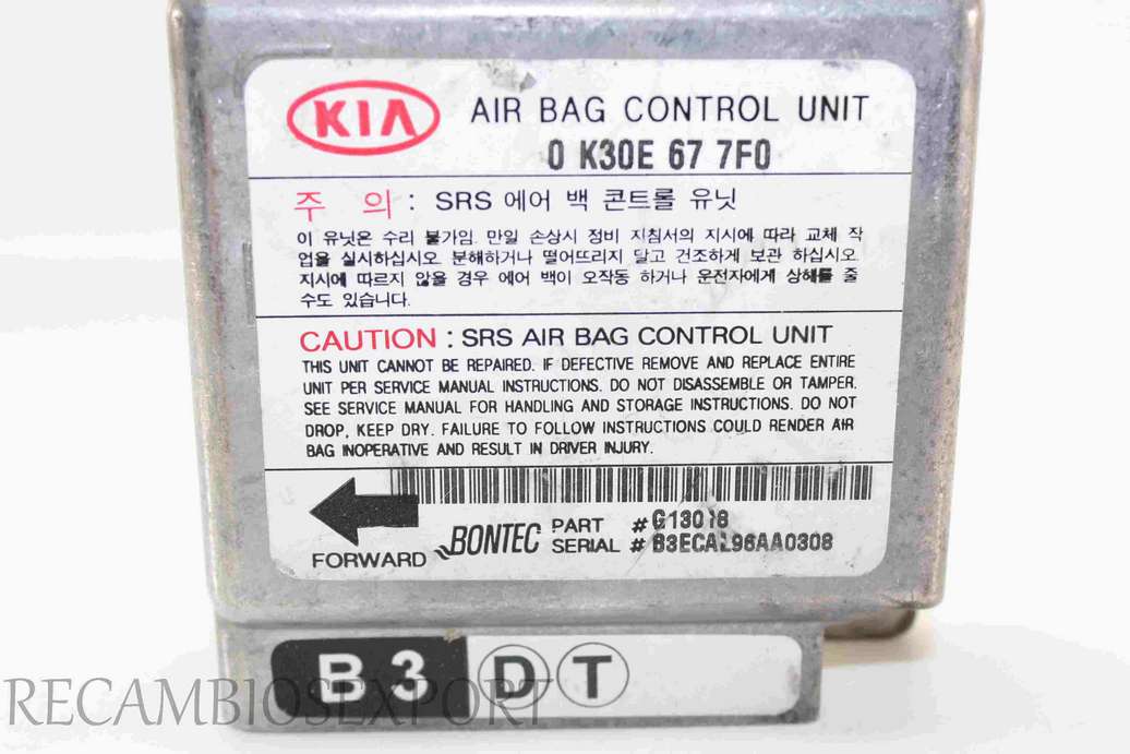 Centralita de airbag Kia Rio 0K30E677F0 0 K30E 67 7F0 - foto 2