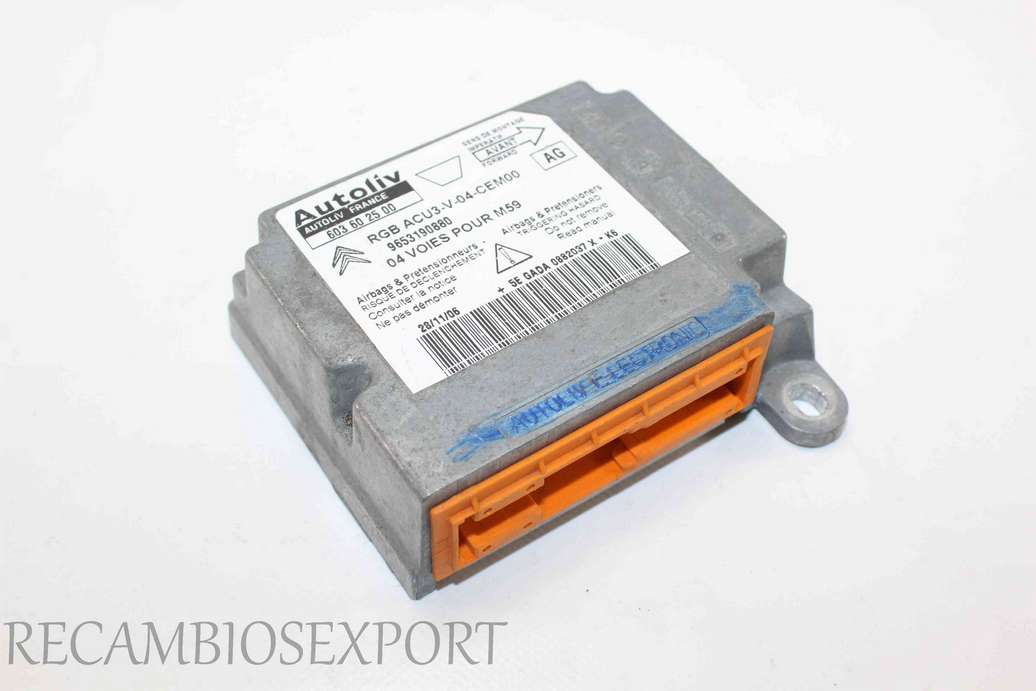 Centralita de airbag Peugeot Partner 9653190880 AG Autoliv 603602500 603 60 25 00 - foto 1